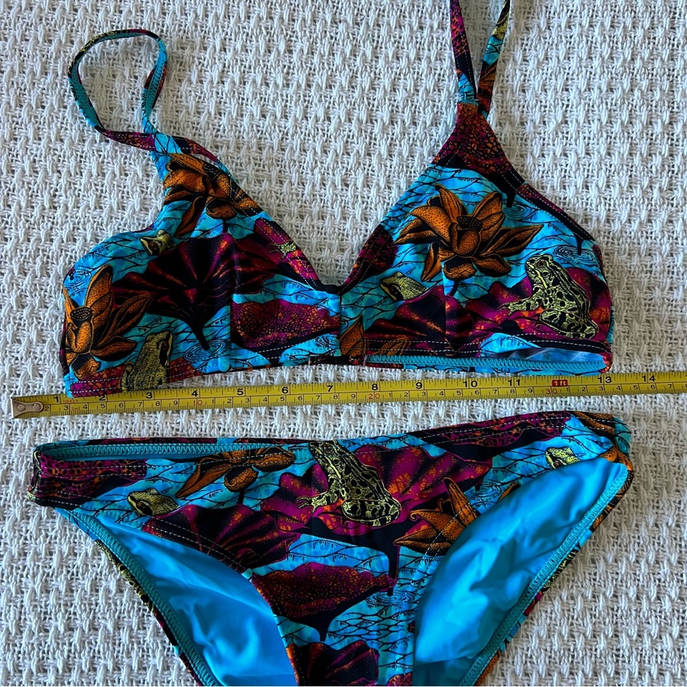 J. Crew X Bantu High Tide Frog Bikini Top and Bottom
